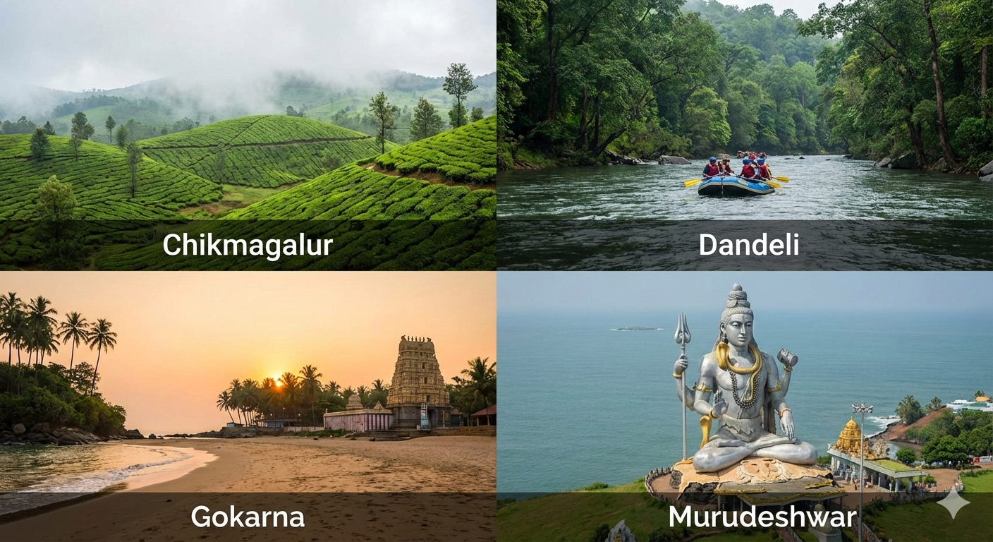 Chikmagalur – Dandeli – Gokarna – Murudeshwar